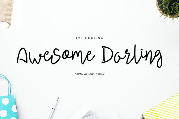 Awesome Darling: A Playful Script Font for Editorial Design