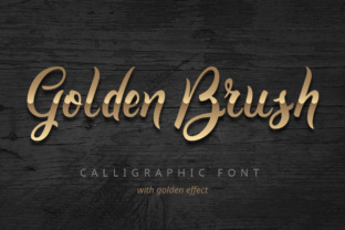Golden Brush Font for Editorial Design