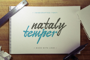 Nataly Temper: A Textured Script Font for Makers